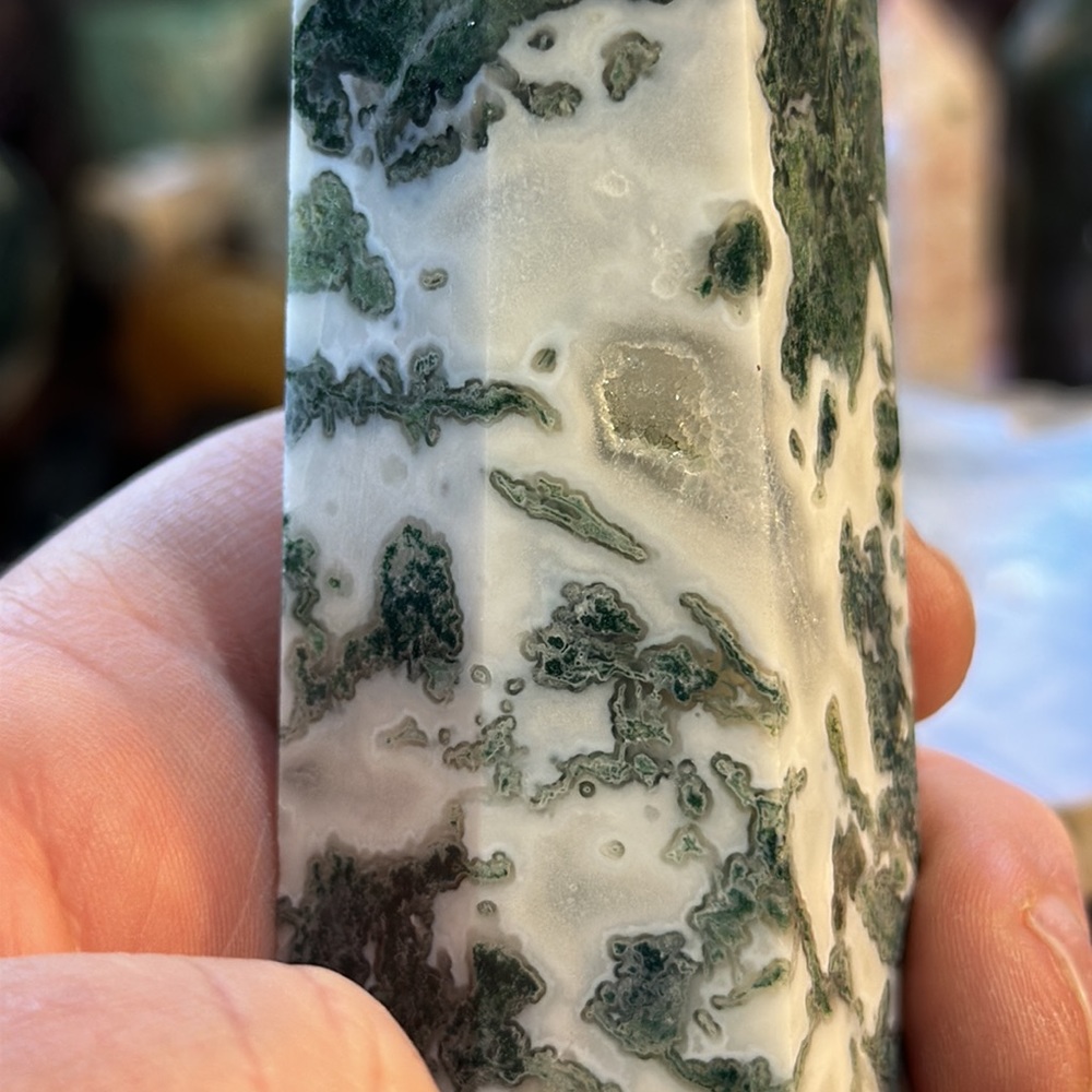 🔥SALE🔥 Moss Agate Crystal Tower With Druzy! - Picture 7 of 7